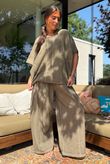 Rustic Nature Linen Blend Pocket Tee Washed Walnut